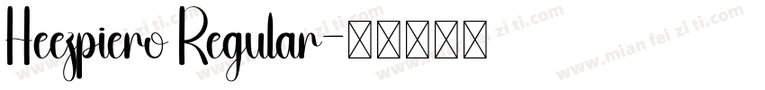 Heezpiero Regular字体转换